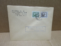 2ème Salon De France Et D'Outre-Mer PARIS 1939 Enveloppe Timbrée Affranchie PHNOM PENH Cambodge - Cartas & Documentos