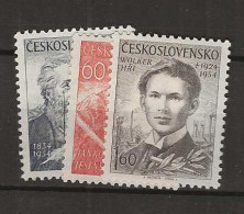 1954 MNH Tschechoslowakei, Mi 881-83 Postfris** - Neufs