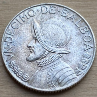 1962 Panama .900 Silver Coin 1/10 Balboa,KM#10.2,3688 - Panama