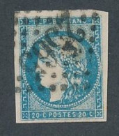 BM-65: FRANCE:  N° 44A Obl GC 2565 Margé 1er Choix - 1870 Ausgabe Bordeaux