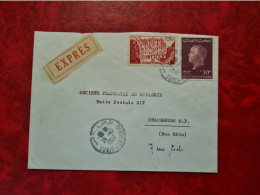 LETTRE TUNISIE EXPRES TUNIS POUR STRASBOURG 1964 - Tunisia (1956-...)