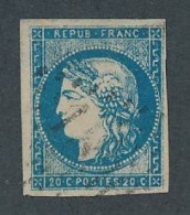 BM-66: FRANCE:  N° 44B A Obl Signé Brun - 1870 Ausgabe Bordeaux