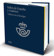 Libro Anual España 2021 - Valores En El Tiempo Sin Sellos Pero Con Filoestuches - Encuadernaciones Y Hojas