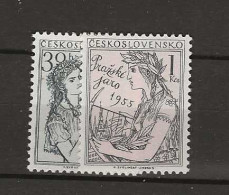 1955 MNH Tschechoslowakei, Mi 908-09 Postfris** - Nuovi