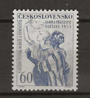 1955 MNH Tschechoslowakei, Mi 920 Postfris** - Ongebruikt