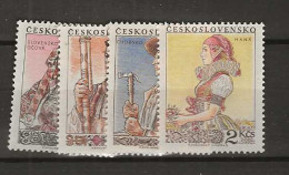 1955 MNH Tschechoslowakei, Mi 921-24 Postfris** - Ungebraucht