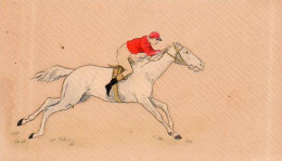 4V5Hy    Cheval Chevaux Illustrateur Jockey Course - Horses