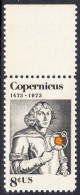 !a! USA Sc# 1488 MNH SINGLE W/ Top Margin (a3) - Nicolaus Copernicus - Unused Stamps