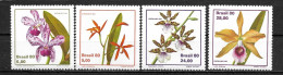 Brasil 1980 Orquídeas Brasileiras RHM C1162-C1165 - Neufs