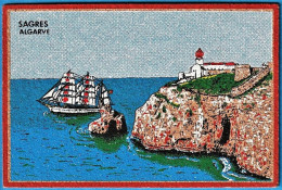 Algarve - Ponta De Sagres E Navio Sagres -|- Feito Em Cortiça/ Made In Cork/ Fabriqué En Liège - Faro