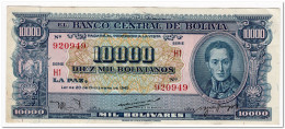 BOLIVIA,10000 BOLIVIANOS,L.1945,P.151,SERIE H1,VF+ - Bolivië