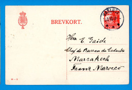 Brevkort Vanlose - Marrakech 29.06.1932 (Stempel 30.07.1943?!) - Postwaardestukken