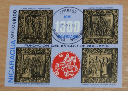 NICARAGUA 1981, Bulgaria 681-1981, History, Imperf, Mi #B139, Miniature Sheet, Used - Autres & Non Classés