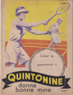 Protège-cahier Illustré TENNIS QUINTONINE CARTE DE FRANCE  PLANTES TABLES DE MULTIPLICATION ET DE DIVISION - Schutzumschläge