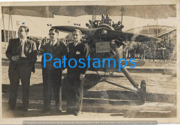 229593 REAL PHOTO AVIATION AVION & PILOTO LUIS GALAN DE TIERRA NO POSTAL POSTCARD - Photographs