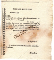 °°° VECCHIO MODULO DEL GOVERNO PONTIFICIO °°° - Historical Documents