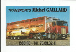 63 - ISSOIRE -  Transport Michel GAILLARD - Camion  Américain - Adesivi