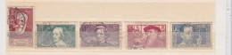 France 1938 émission  Série 6 Timbres Oblitérés Profit Des Chômeurs Intellectuels N° 380 à 385  Trace & Reste Charnière - Gebraucht