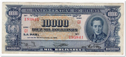 BOLIVIA,10000 BOLIVIANOS,L.1945,P.151,SERIE C1,VF+ - Bolivie