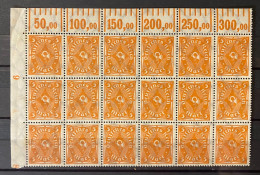 Deutsches Reich - 1922 - Michel Nr. 227 W OR Bogenteil Ecke - Postfrisch - Unused Stamps