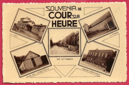 C.P. Cour-sur-Heure  = La  Gare - Rue  De Marbaix - La  Ferme - Salon  Des  Combattants -  Maison  Communale - Ham-sur-Heure-Nalinnes