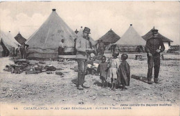 MAROC CASABLANCA Au Camp Sénégalais Futurs Tirailleurs (soldats Enfants Militaria Infanterie) * PRIX FIXE - Casablanca