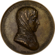 France, Médaille, Duchesse De Berry, Remerciements Aux Bordelais, 1821, Bronze - Other & Unclassified