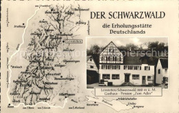 72114360 Leinstetten Gasthaus Pension Zum Adler Landkarte Schwarzwald Dornhan - Other & Unclassified