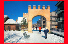 ITALIA - Abruzzo - Cartolina Viaggiata Nel 1990 - Rocca Di Mezzo (L'Aquila) - Ingresso Passeggiata S. Maria - Autres & Non Classés