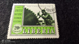 LİBERİA-1950-60         20  CENT            USED - Liberia