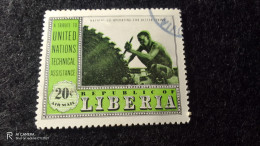 LİBERİA-1950-60         20  CENT            USED - Liberia