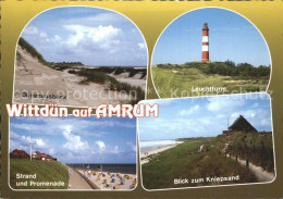 72114239 Wittduen Nordseebad Amrum Leuchtturm Kniepsand Strand Duenenausblick Wi - Autres & Non Classés