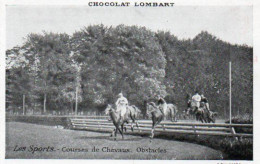 4V5Hy    Cheval Chevaux Courses Obstacles Pub Chocolat Lombart En TBE - Horses