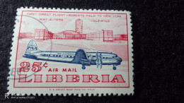 LİBERİA-1950-60         25  CENT            USED - Liberia