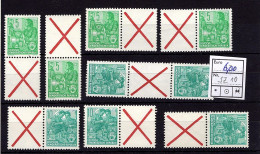 DDR 11 Stück Zusammendrucke Aus MHB, Postfrisch, Lot Aus S 13 Bis W 9, Fünfjahrplan 4. 3. 1955, 32 M € - Nuevos