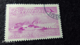 LİBERİA-1950-60         25  CENT            USED - Liberia