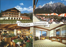 72114004 Mittenwald Bayern Berggasthaus Und Cafe Groebl Alm Terrasse Gaststube Z - Mittenwald