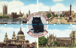 R635993 Good Luck From London. Trafalgar Square. Valentine. Valesque. Multi View - Andere & Zonder Classificatie