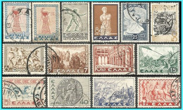 GREECE- GRECE - HELLAS 1937: Historical Compl Set Used - Gebraucht