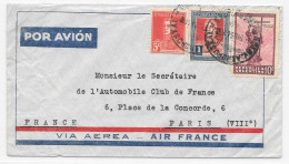 AIR FRANCE 1934 DEC 26 ARGENTINE FRANCE Enveloppe VIA AEREA POR AVION Cachet CONSULAT BUENOS AIRES - Flugzeuge