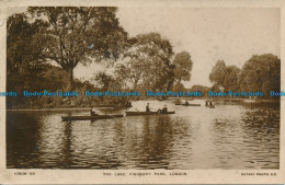 R132068 The Lake. Finsbury Park. London. Rotary. RP. 1917 - Otros & Sin Clasificación