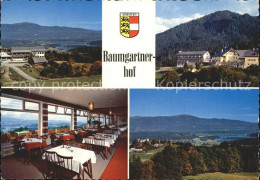 72113803 Latschach Velden Baumgartnerhof Alt Finkenstein Gastraum Panorama Latsc - Sonstige & Ohne Zuordnung