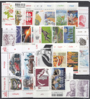 2015 Monaco Collection Of 28 Stamps + 4 Souvenir Sheets Face Value 50.35 MNH @ BELOW FACE VALUE - Unused Stamps