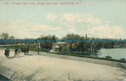 R132169 Prospect Park Lake. Bridge And Road. Brooklyn. N. Y. No 2116. B. Hopkins - World