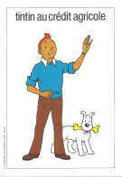 Tintin Crédit Agricole 1980. 4 Pages  Illustrées Sur Chaque Page Avec Des Vignettes Tintin - Werbeobjekte