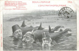 Caricature Anti Allemande , Propagande , Illustration , Les 3 Des Dardanelles , * 525 67 - Weltkrieg 1914-18