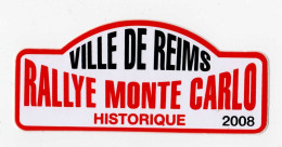 Autocollant RALLYE MONTE CARLO Historique 2008 Départ Reims - Autocollants