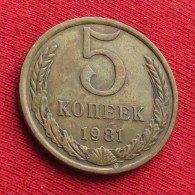 Russia 5 Kopeks 1981 Y# 129a Lt 1142 Ussr Urss Russie Sowjetunion Rusia Kopecks Kopeek Kop. - Russie