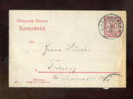 "BAYERN" 1906, Kartenbrief Mit Mi. K3 "MUENCHEN" (B2093) - Ganzsachen