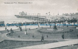 R132192 Gardens And Pier. Weston Super Mare. Valentine. No 74535 - World